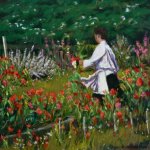 Chef Cutting Flowers