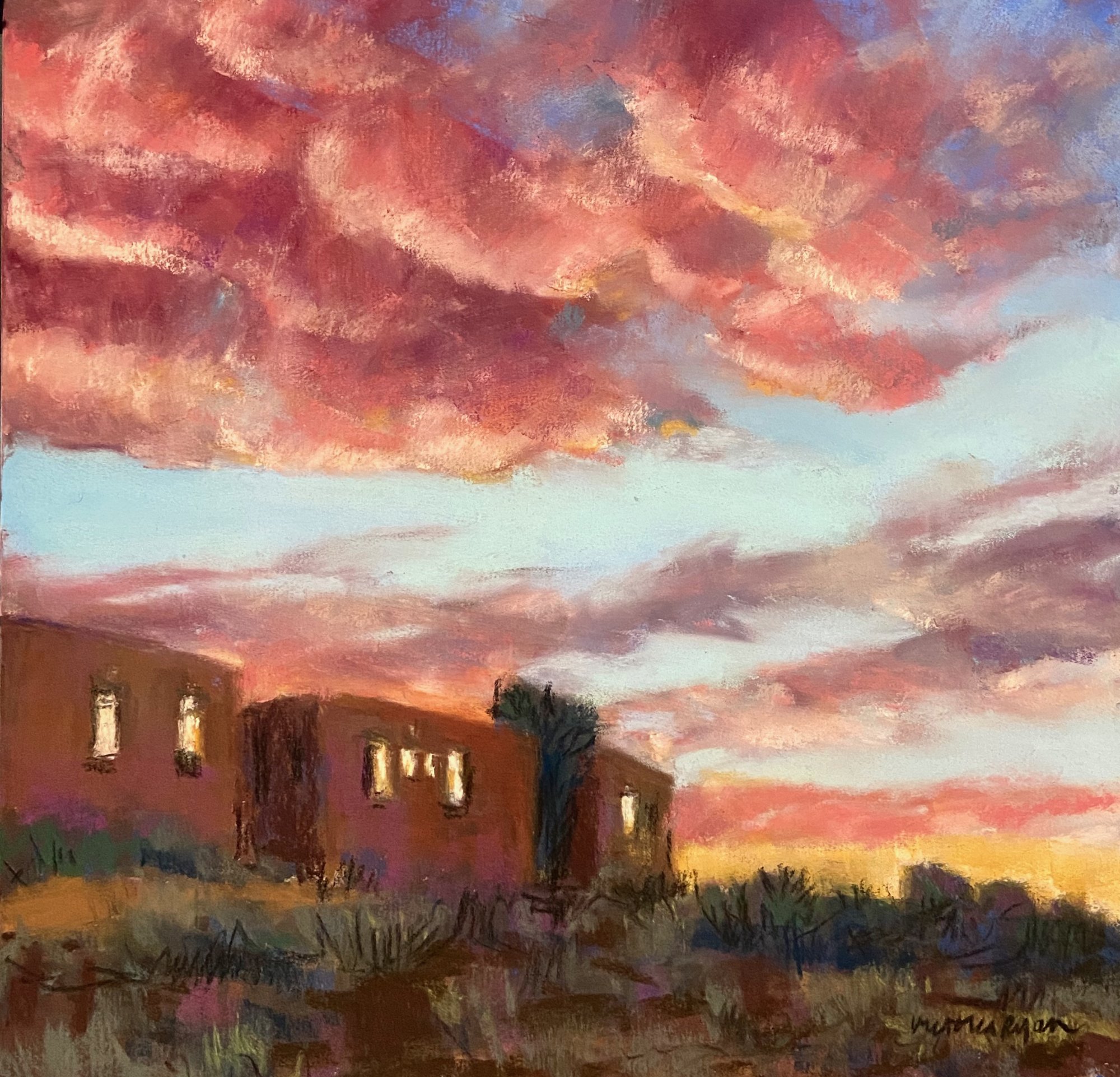 “When Evening Comes” 13x13” Pastel