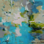 Gravitate: 30x30 inch Casein and Acrylic on Board