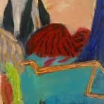 “The Bridge”. 12x9” Acrylic on paper 2023