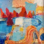 “Journey of the Lost Mother” Acrylic and Mixed Media on Board 2023
