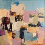 “Hill Walk” Acrylic and Mixed Media on Board - 12x12”. 2023.